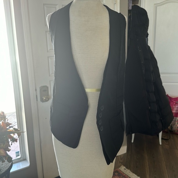 Linen black sexy funky open vest size medium - Picture 5 of 12